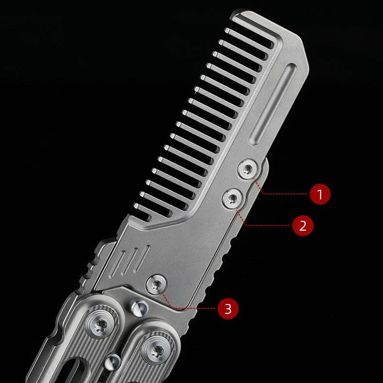 EDC Titanium Gravity Fidget Comb - Image 5
