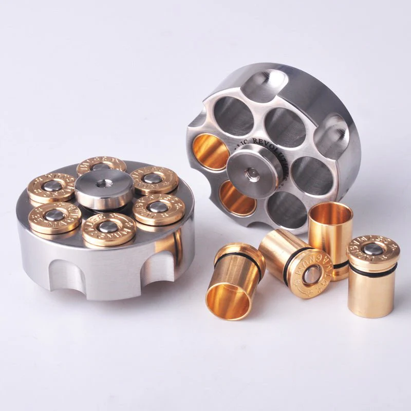 MLD Revolver Bullet Stainless Steel Fidget Spinner - Image 5